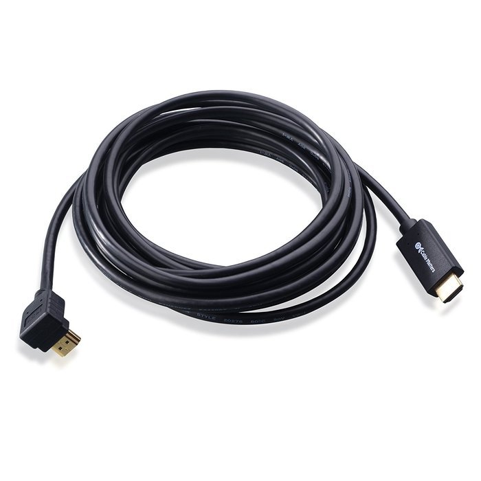 Cable Matters High Speed HDMI Cable with One 90 Degree Elbow 15 Feet - 3D and 4K Resolution Ready N5