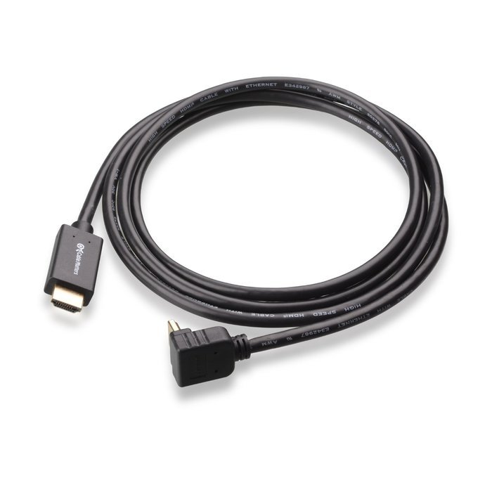 Cable Matters High Speed HDMI Cable with One 90 Degree Elbow 15 Feet - 3D and 4K Resolution Ready N6