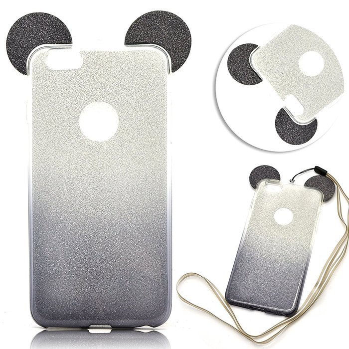 TYoung Ultra Thin Soft Flexible TPU Silicone Case Cover [with Lanyard Strap] for Apple iPhone 6 Plus / 6S Plus... N16