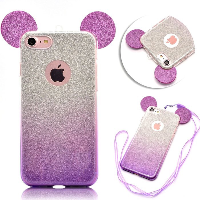 TYoung Ultra Thin Soft Flexible TPU Silicone Case Cover [with Lanyard Strap] for Apple iPhone 6 Plus / 6S Plus... N18