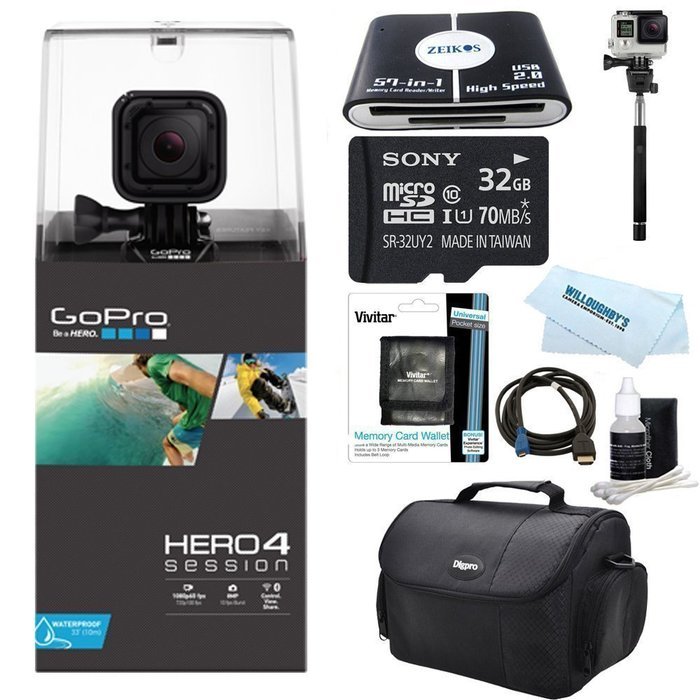 GoPro HERO4 Session Action Camera 9 PCS 32GB Kit