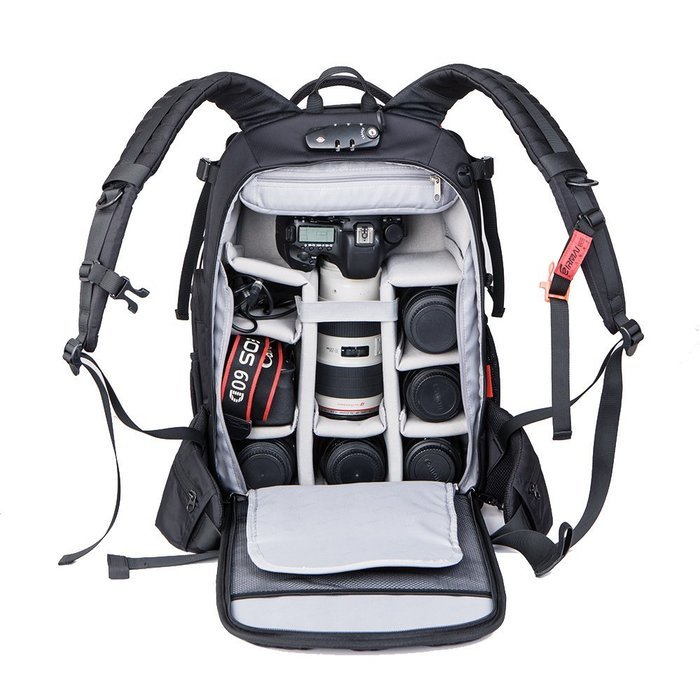 EIRMAI EMB-D2330-R SLR/DSLR Digital Camera Backpack Bag for Cameras and Accessories Red Vehicle Package