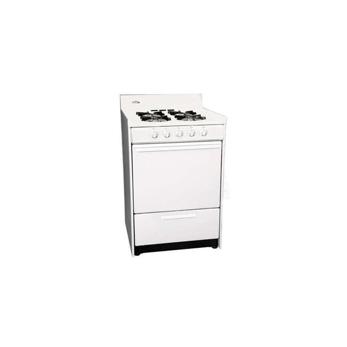 Summit WNM6107F 24" White Gas Sealed Burner Range N2