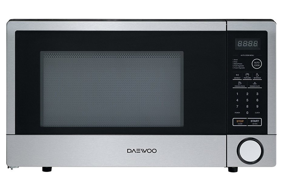 Daewoo - 1.1 Cu. Ft. Mid-Size Microwave - Stainless-Steel/Black N3