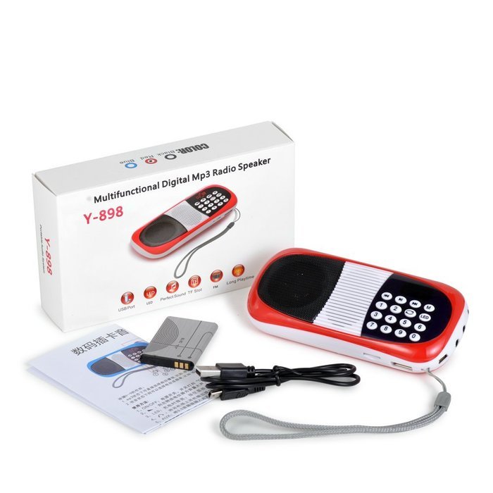 Timorn Mini Portable FM Radio Speaker Music Player Support USB Disk Input/ Micro SD/TF Card For Mobile Phone,MP3... N8