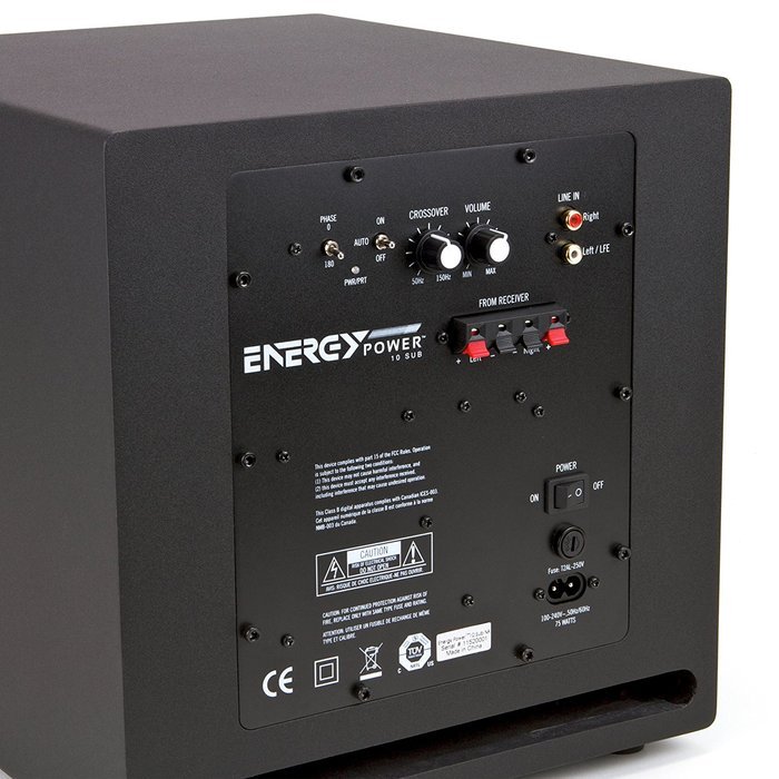 Energy Energy Power 10 Sub 10-Inch Front Firing Rear Ported Subwoofer (Black) N7