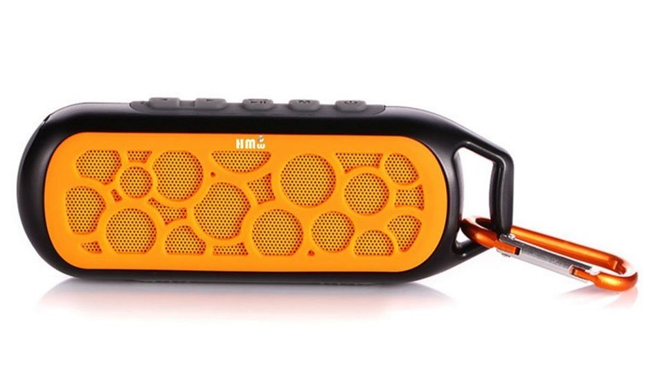 HMW Shock and Water Proof Bluetooth 4.0 Stereo Speaker - Orange N5