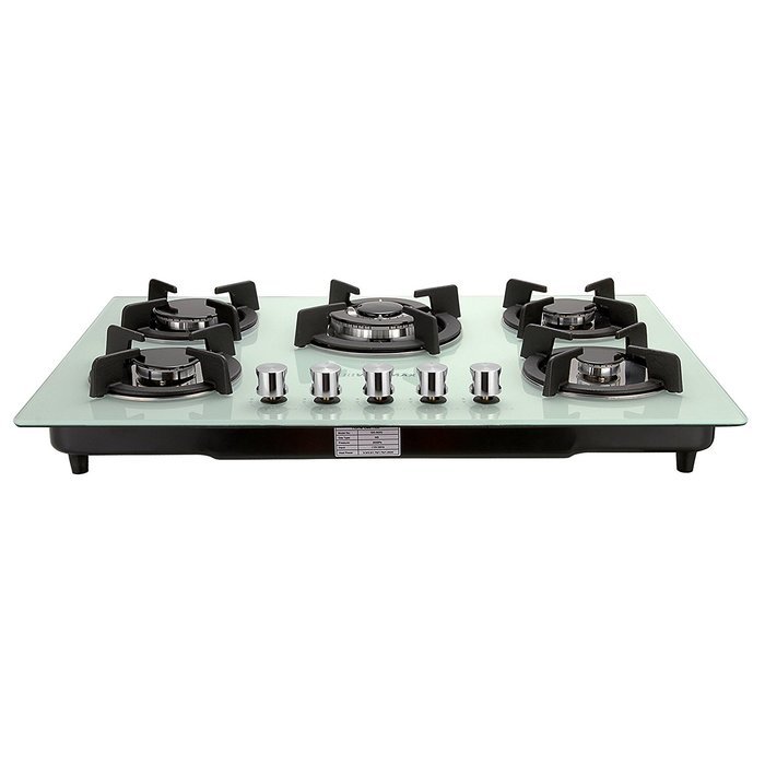 Ship from US !! Windmax 30" Kitchen White Tempered Glass 5 Burners Built-in NG/LPG Gas Cooktops N3