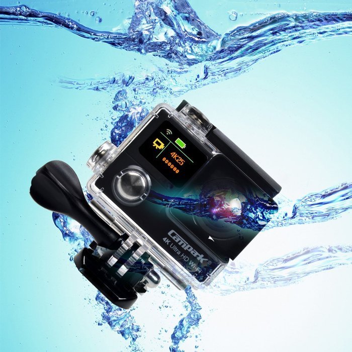 Campark&reg; Ultrathin 4k Wifi Waterproof Sports Action Camera Dual-screen,time Lapse,burst Photo,independent Apps...