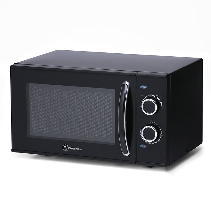 Westinghouse WCMH900B 900W 9 cu. ft. Counter Top Microwave with Mechanical Dial Control, Black N6