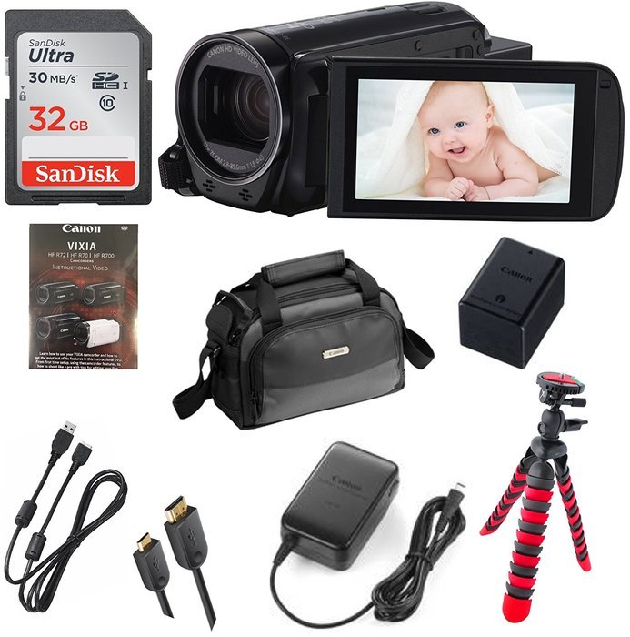 Canon VIXIA HF R700 Full HD Camcorder, CMOS Sensor, 57x Advanced Zoom, Fast & Slow Motion Recording + 32GB Storage... N2