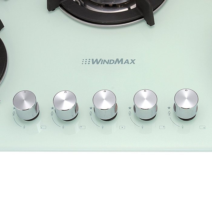 Ship from US !! Windmax 30" Kitchen White Tempered Glass 5 Burners Built-in NG/LPG Gas Cooktops N8