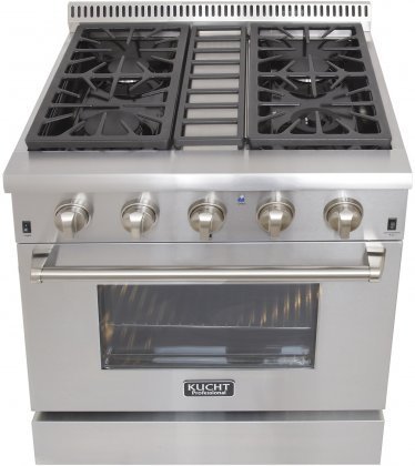 Kucht KRD306FLP 30" Dual Fuel Freestanding Range with 4 Burners, Sealed Burner, in Stainless Steel N3
