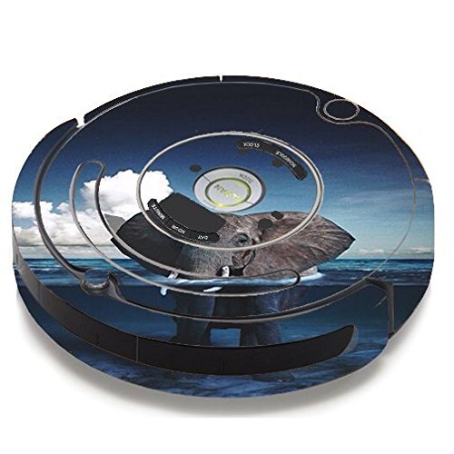 Skin Decal Vinyl Wrap For IRobot Roomba 650 655 Vacuum / Elephant Under Water