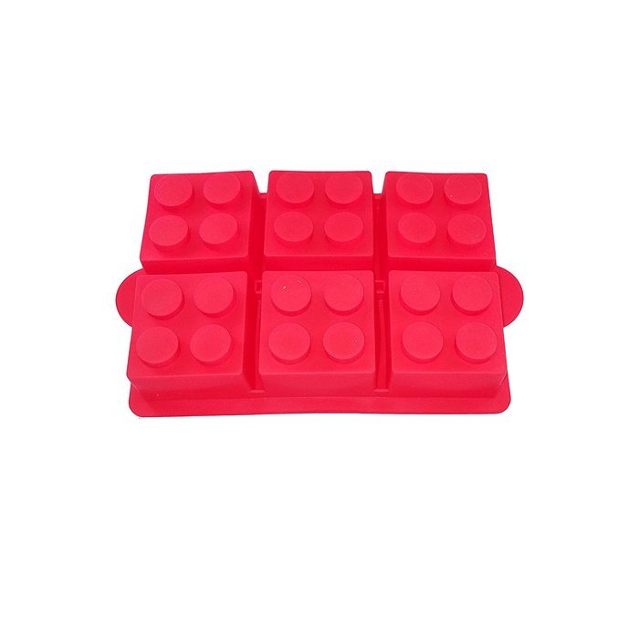 Large Silicone Minifigure + Brick Ice Cube Tray, Jello, Gummy Candy & Cupcake Baking Mold for Lego Lovers (2 Sets... N2