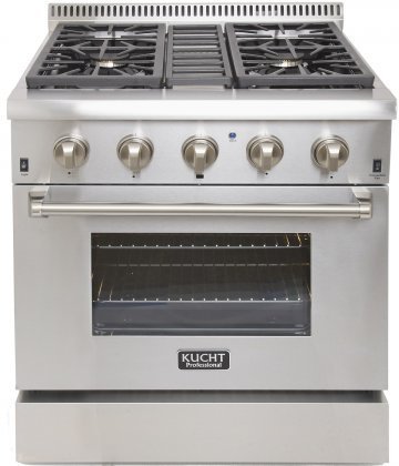 Kucht KRD306FLP 30" Dual Fuel Freestanding Range with 4 Burners, Sealed Burner, in Stainless Steel N4