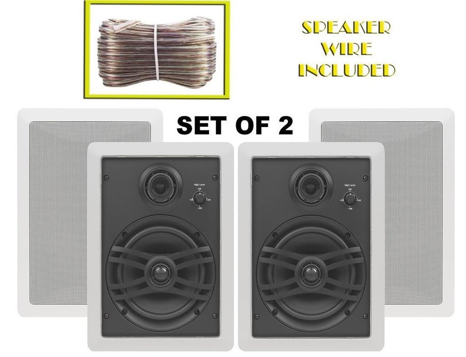 Yamaha Custom Easy-to-install In-Wall Flush Mount 3-Way 150 watts Natural Sound Speaker Set (Pair of 2) with a... N6