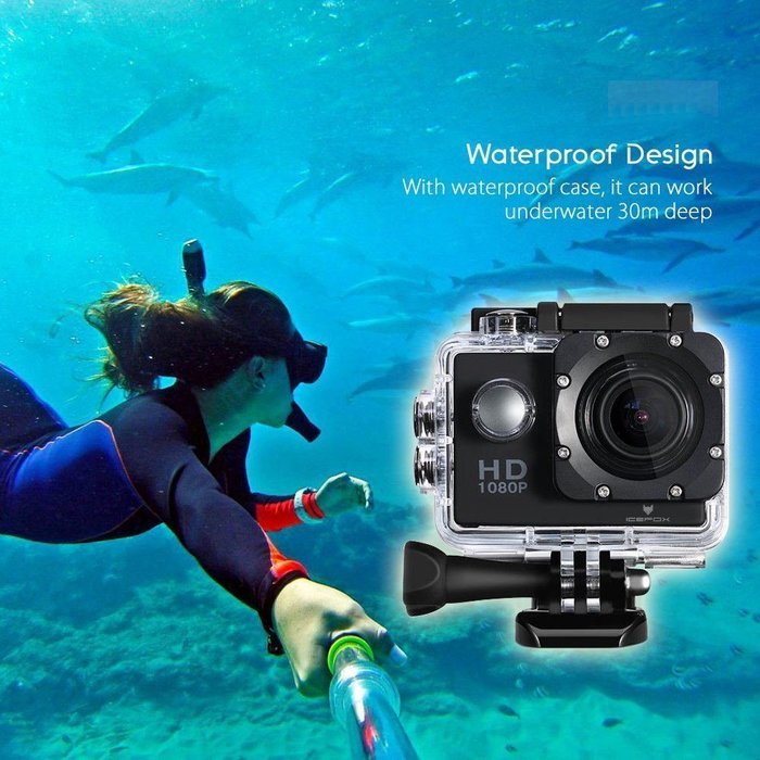 Action Camera-icefox(R) Waterproof Sports Action Camera Diving 98FT(30M) 12MP 1080P HD Helmet DVR with Free Accessories...