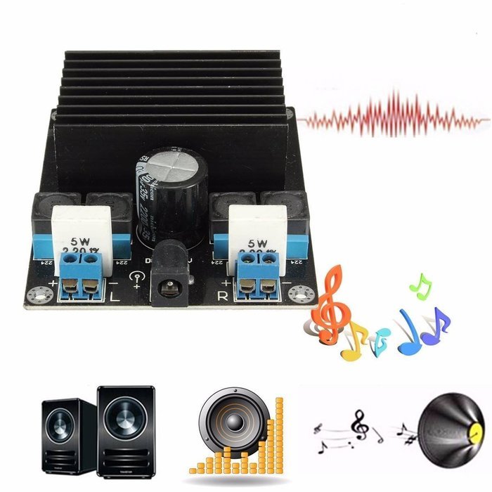 Amplifier Module Board, CandyQ 100W + 100W Amplifier TDA7498 Class D DIY Amplifier Board N3