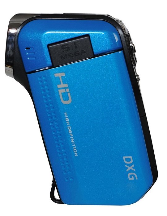 DXG USA DXG-5B6VB HD DXG QuickShots 720p HD Mini Camcorder, Ocean Blue