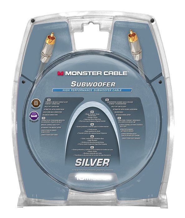 Monster Silver High Performance Subwoofer Cable - 24 Feet N4