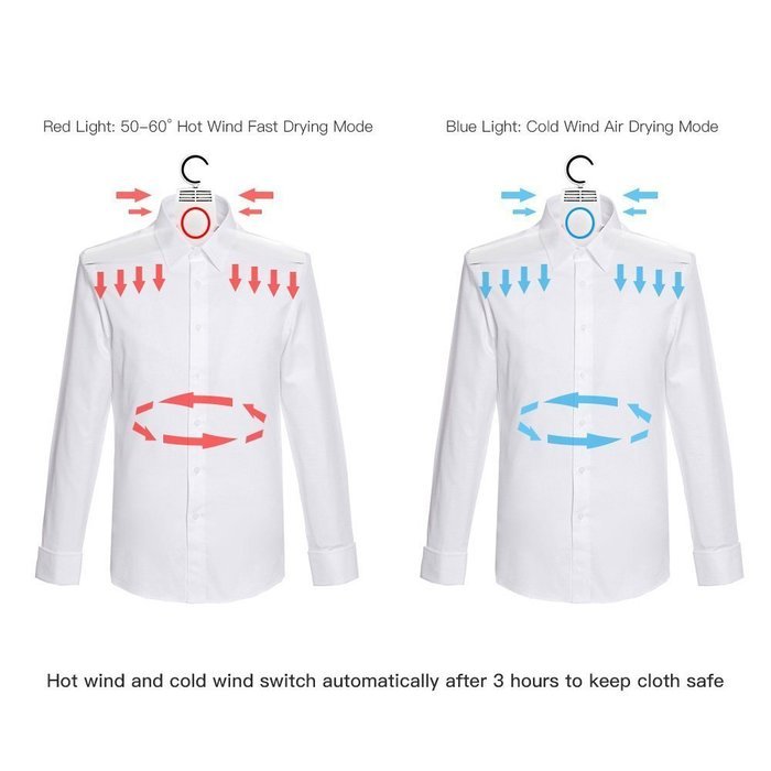 Mini Portable Clothes Shoes Dryer Hanger with Adjustable Hot and Cold Wind for Travel Business Home N3