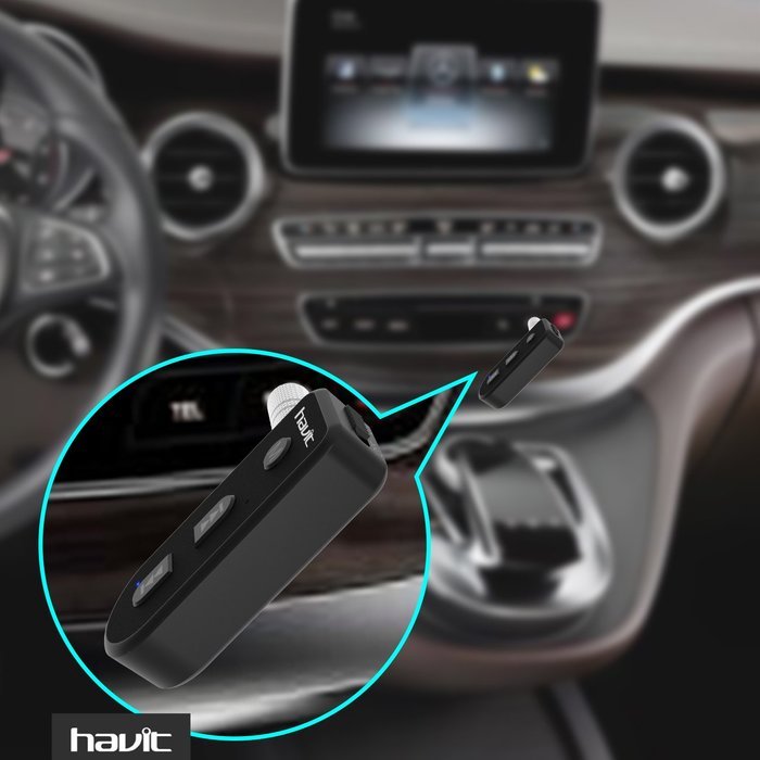 HAVIT Bluetooth Receiver, Wireless Audio Receiver&Hands-free Calling Car Kitsfor Home/Car Audio System with 3.5... N9
