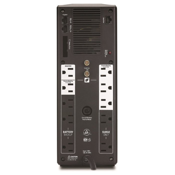 APC UPS Battery Back Up (BR1000G) - Back-UPS Pro 1000VA 8-outlet Uninterruptible Power Supply with Surge Protection N11