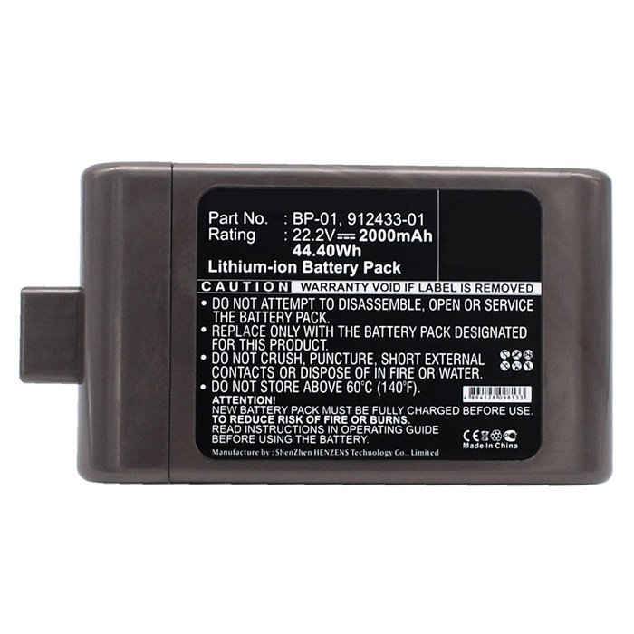 Exell EBVB-204 Li-Ion 22.2V 2000mAh Vacuum Battery Fits DYSON D12 Vacuum, DC16, DC16 Root 6 Vacuums. Replaces... N3