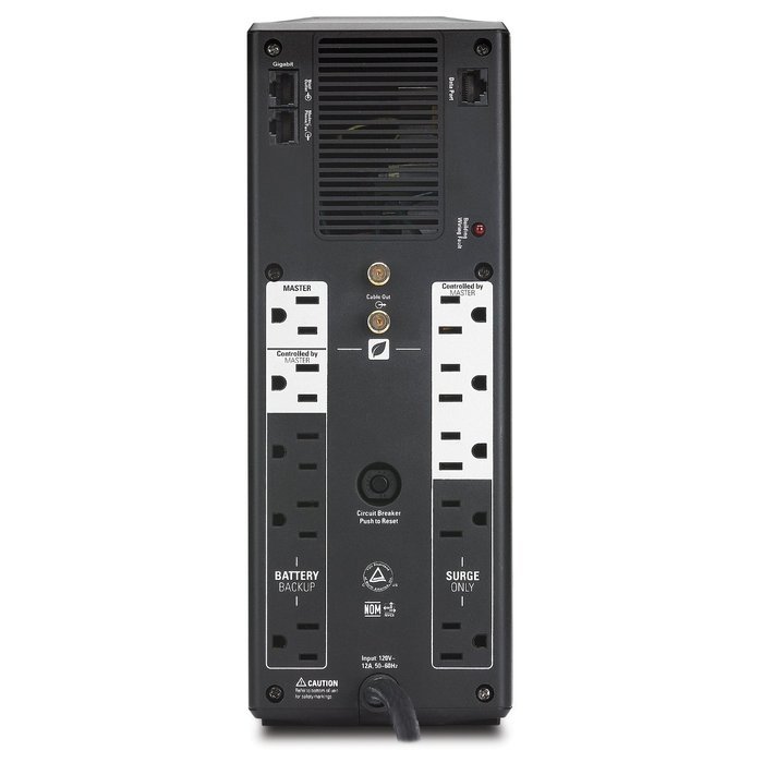APC UPS Battery Back Up (BR1000G) - Back-UPS Pro 1000VA 8-outlet Uninterruptible Power Supply with Surge Protection N14