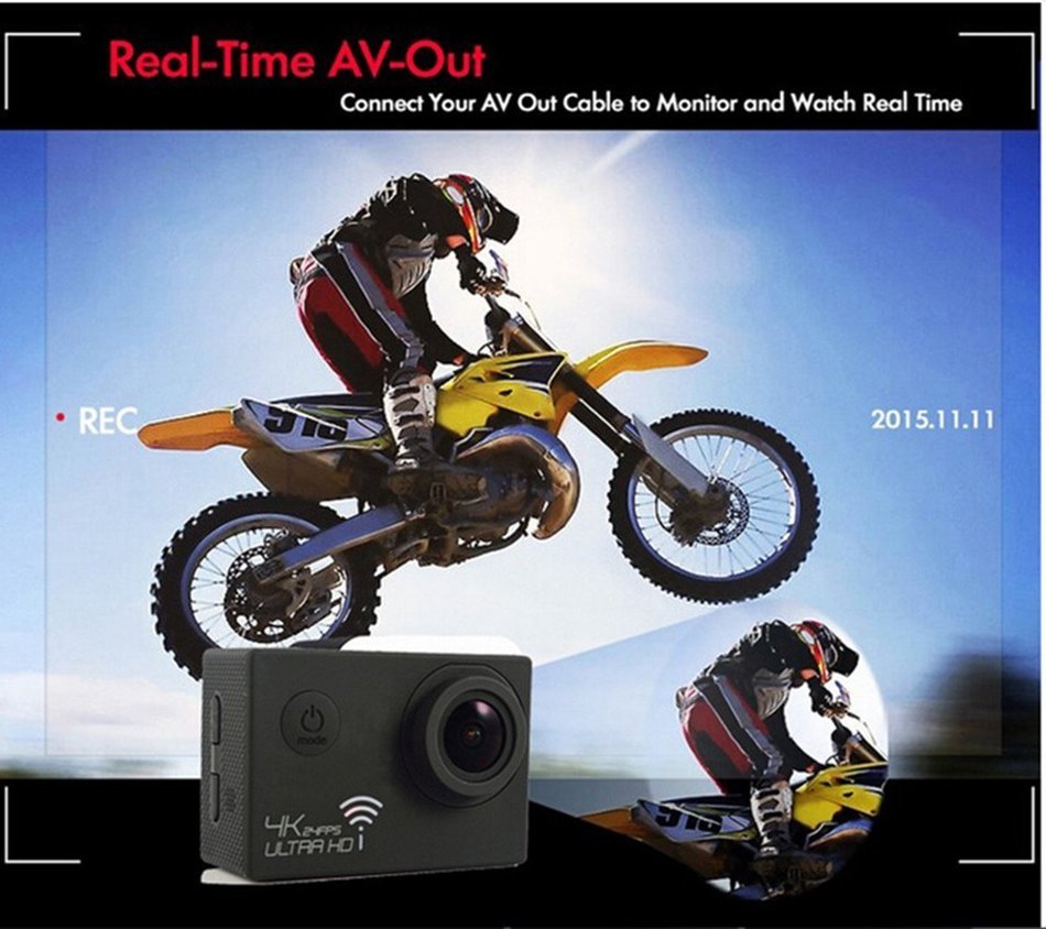 Hopezone Ultra 4K Camera Sport Action Wifi Camera NTK96660 Chipest Sony Sensor Full HD 1080P/60FPS 2.0"LCD Diving... N5