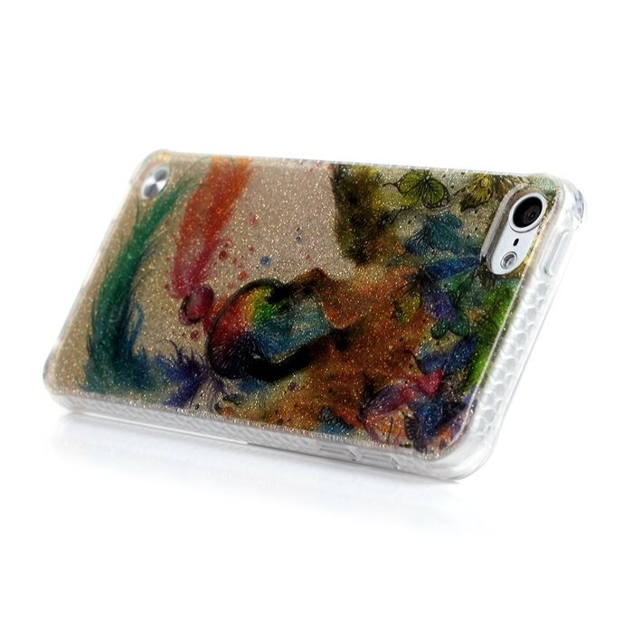 Badalink iPod Touch 5 Case Soft TPU Shockproof Easy Grip Rubber Bumper Frame + PC Back Shell with Color-fading... N36