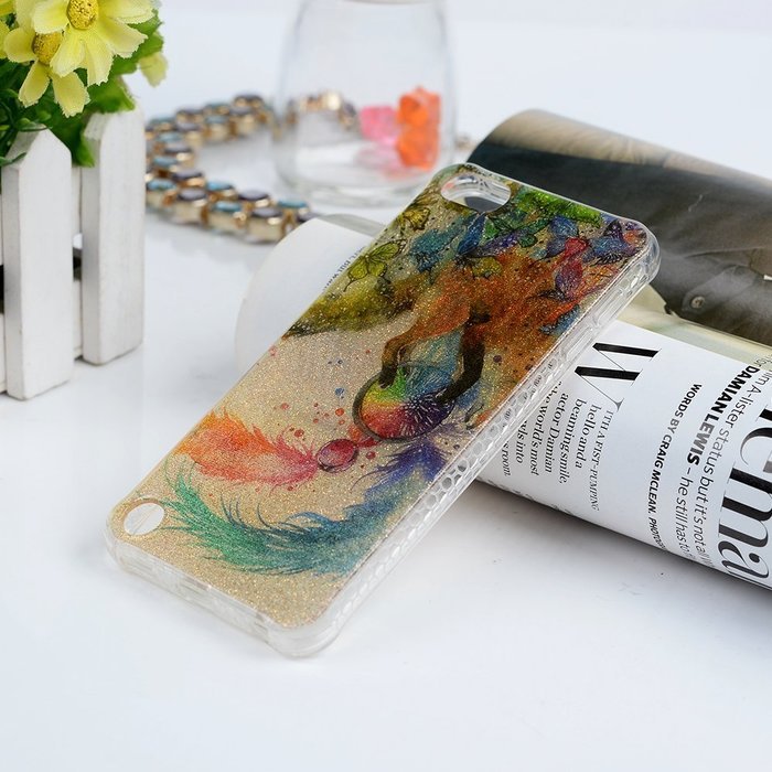 Badalink iPod Touch 5 Case Soft TPU Shockproof Easy Grip Rubber Bumper Frame + PC Back Shell with Color-fading... N37