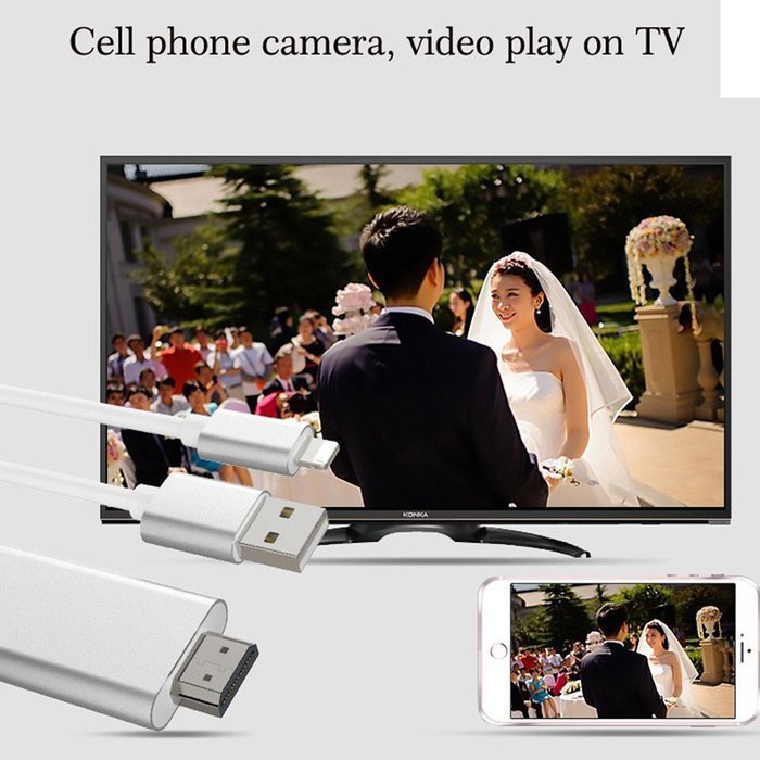 1080P iPhone Lightning 8 Pin to HDMI Cable Connector,BAIVON 6.5 Feet HD High Speed HDTV Converter Adapter with... N29