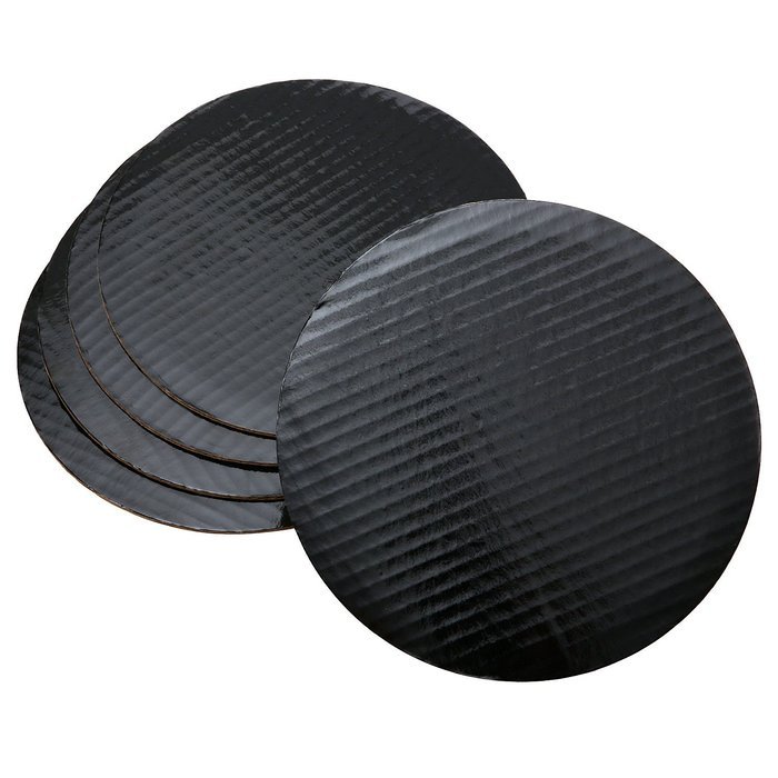 Set of 3 Round Silicone Mold Cake Baking Pans Includes 5 Laminated Grease Proof Cardboard Cake Circles N6