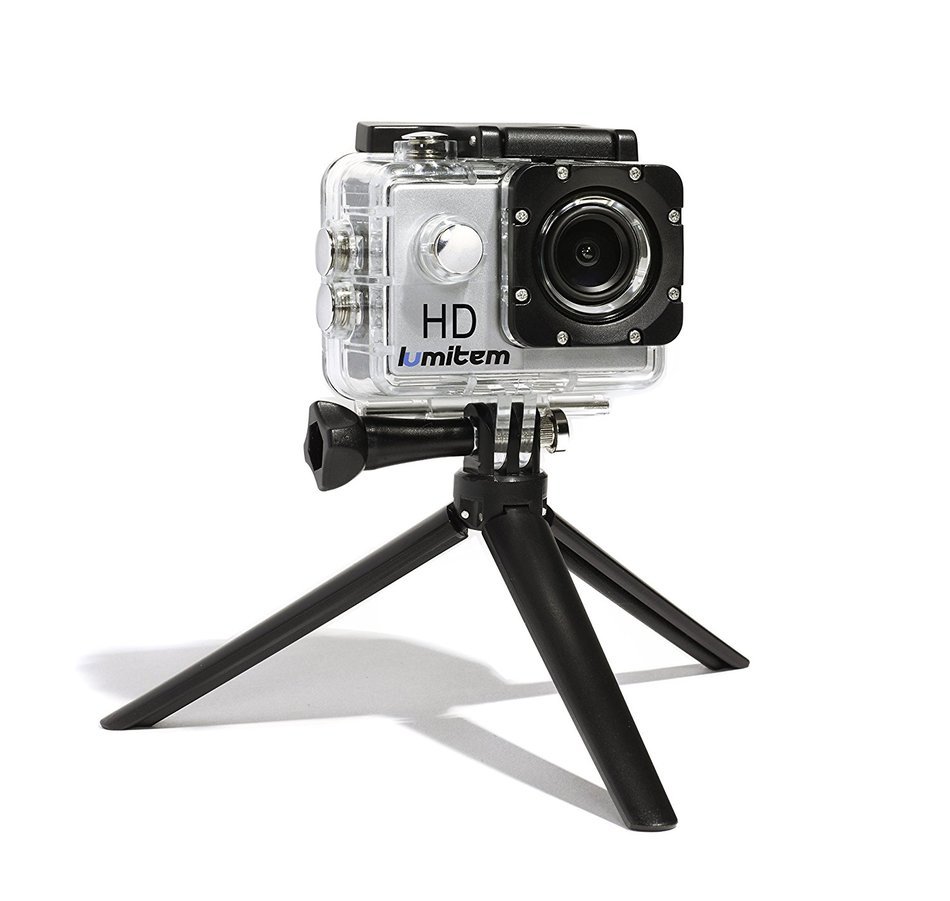 LUMITEM SILVER ACTION CAMERA 2.0-Inch 1080P FHD Waterproof INCLUDING MEMORY & SELFIESTICK