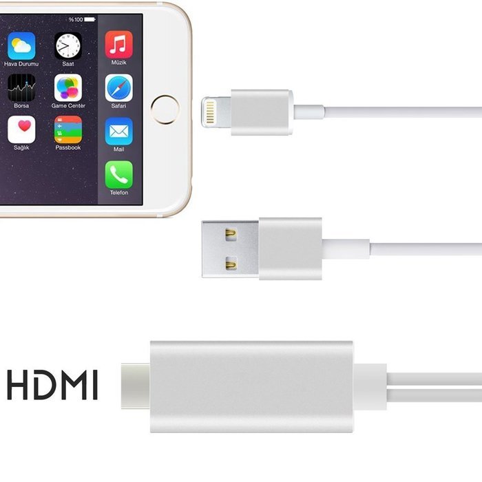 1080P iPhone Lightning 8 Pin to HDMI Cable Connector,BAIVON 6.5 Feet HD High Speed HDTV Converter Adapter with... N36