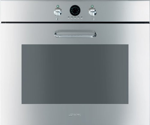 Smeg Evolution Series SC770U 27" Single Electric Wall Oven with 3.0 cu. ft Multifunction European Convection 10...