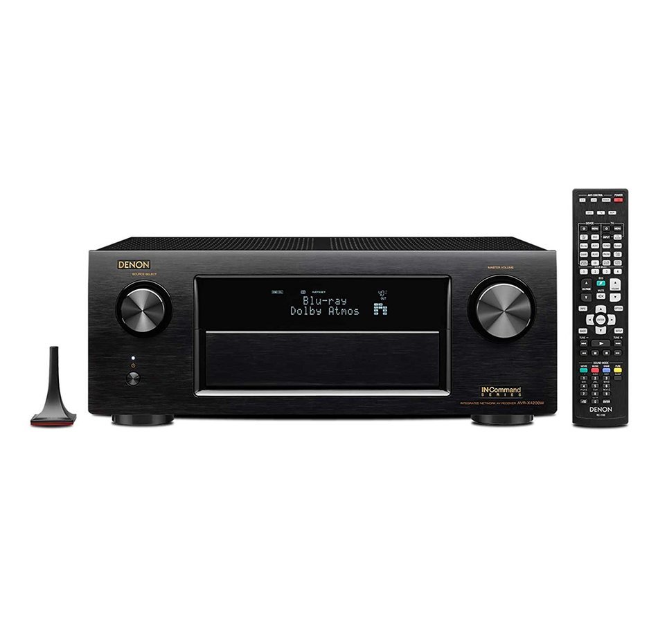 Klipsch Walnut Home Theater System Bundle (RP-280FA, RP-450CA) with Receiver (Denon AVRX4200W + Sub) N8