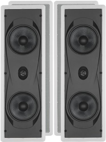 Yamaha Natural Sound Custom Easy-to-install In-Wall Flush Mount 2-Way 150 watts Speaker Set (Pair of 2) N6