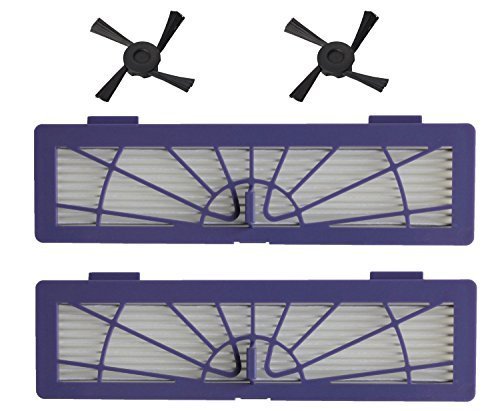 Neato Botvac High Performance Filter & Side Brush - Replacement Kit Includes 2 High Performance Filter & 2 Side... N2