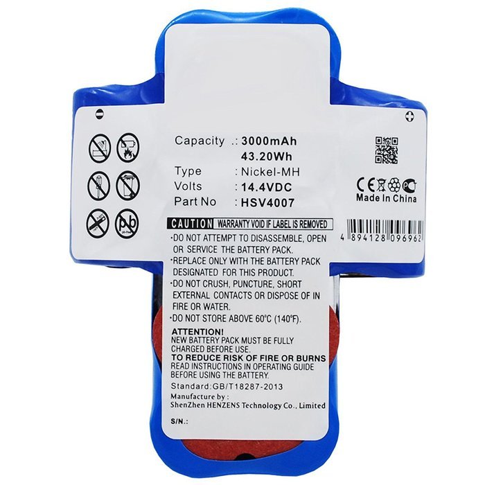 2x Exell EBVB-182 NiMH 14.4V 3000mAh Vacuum Battery Fits HOOVER HSV40 Cordless Handheld Wet & Dry Vacuums. Replaces... N4