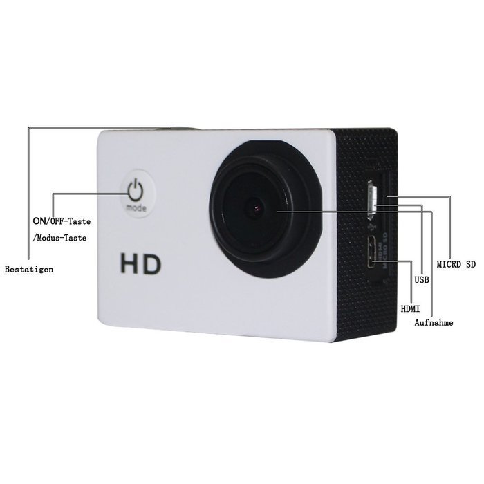 FX-Victoria Helmet Sports DV 1080P Full HD H.264 12MP Car Recorder Diving Bicycle Action Camera 1.5 Inch LCD 170... N2