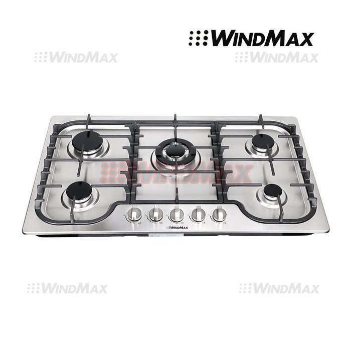 WindMax&reg; 34" Fashion Lines Stainless Steel 5 Burner Built-In Stoves Gas Cooktops Cooker N4