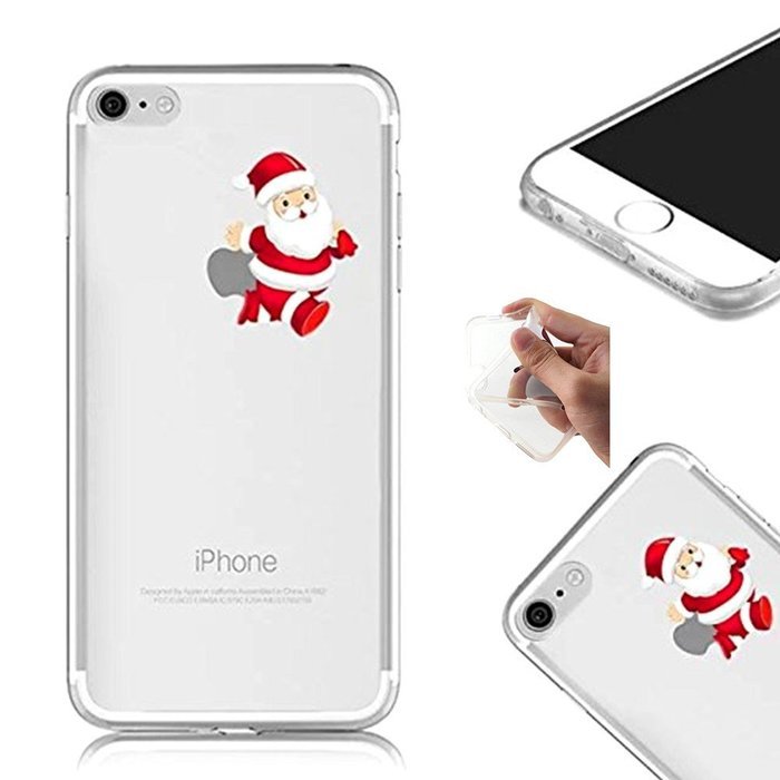 TYoung Case for iPhone 5C Cover [Santa Claus] Pattern Soft TPU Flexible Silicone Case Transparent Clear Crystal... N13
