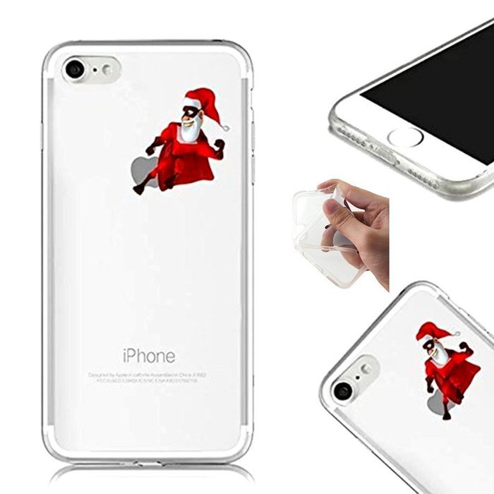 TYoung Case for iPhone 5C Cover [Santa Claus] Pattern Soft TPU Flexible Silicone Case Transparent Clear Crystal... N17