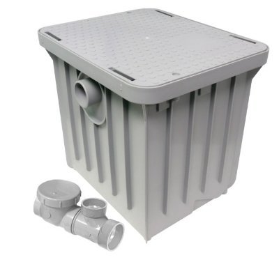 Canplas 3910A02 Endura Grease Interceptor, 10-GPM, 20-lb Capacity & 2-in Connection