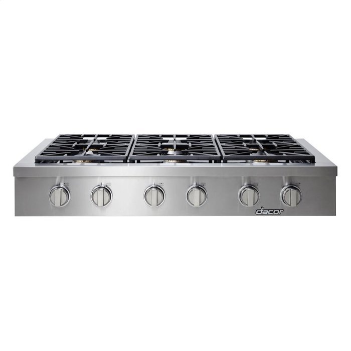 Dacor Discovery IQ DYRTP366SNG 36" Natural Gas Cooktop with 2 SimmerSearTM Burners and 4 High Performance Sealed... N6