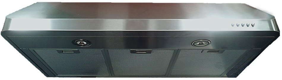 Verona VEHOOD3610 36" Under Cabinet Range Hood with 600 CFM Power 2 LED Lights 3 Fan Speeds and Rounded Seamless...