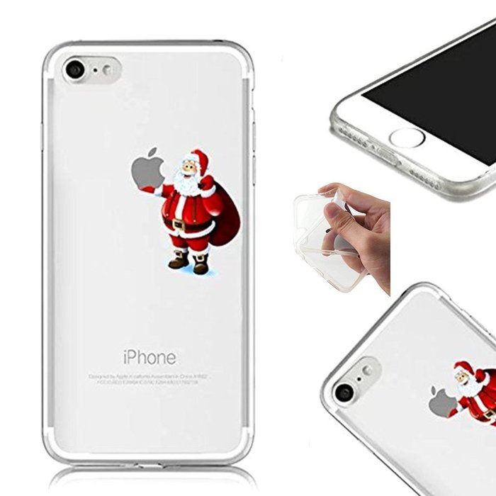 TYoung Case for iPhone 5C Cover [Santa Claus] Pattern Soft TPU Flexible Silicone Case Transparent Clear Crystal... N21